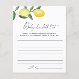 Zitronen - Baby Eimer List Game