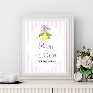 Zitronen Babys sind süße Tischschild Poster