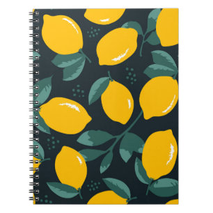 Zitronen-Blume, Vintage Sommertextur. Notizblock
