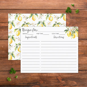 Zitronen-Blumen-Baumzweig Botanische Rezeptkarte