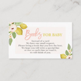 Zitronen bringen eine Buchkarte mit Begleitkarte