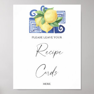 Zitronen Citrus - Ihre Rezeptkarte hier Poster