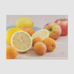 Zitronen Citrus Und Aprikosen Obst Essen Fotografi Seidenpapier