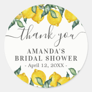 Zitronen Danke Favor Classic-Rund-Aufkleber Runder Aufkleber