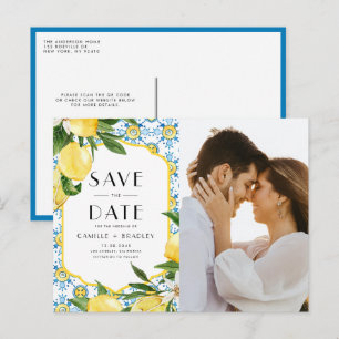 Zitronen des QR-Kodex für den Mittelmeerraum - Fot Ankündigungspostkarte