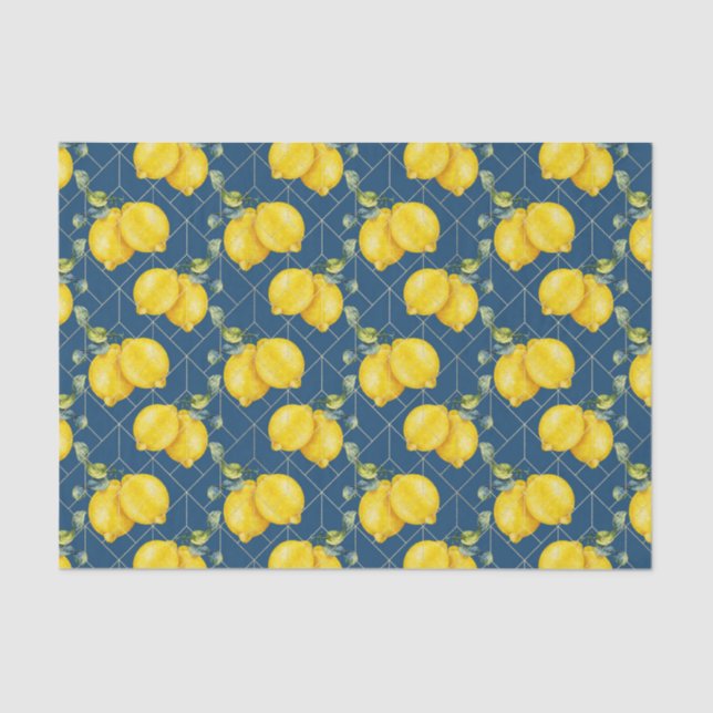 Zitronen (Design 42 Gelb/Orange Serie) Seidenpapier (Vorderseite)
