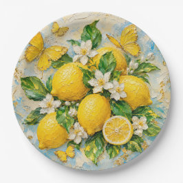 Zitronen-Design-Papierplatte Pappteller