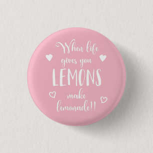 Zitronen Einstellung Erfolg Träume Motivationszita Button