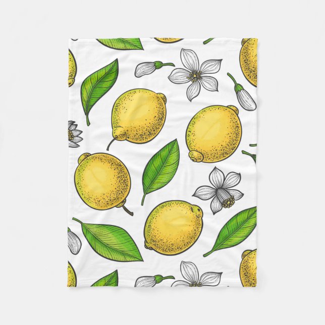 Zitronen Fleecedecke (Vorderseite)