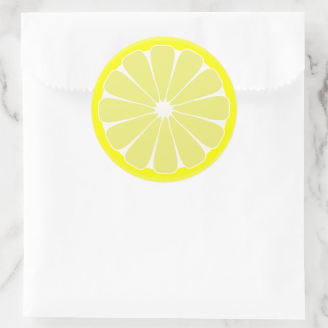 Zitronen Frucht Aufkleber (Tasche)
