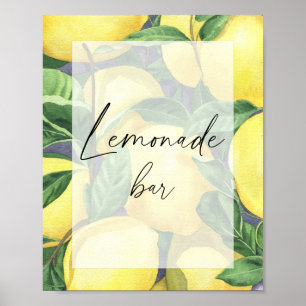 Zitronen - Getränke - Limonadenbar Poster