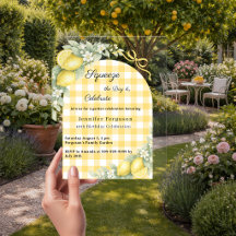 Zitronen Gingham Sommergarten Luxus Geburtstag