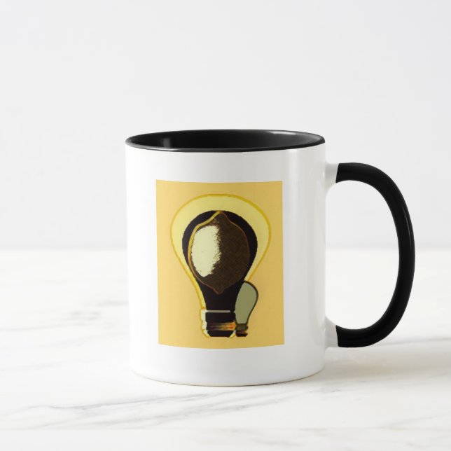 Zitronen-Glühlampe-Tasse Tasse (Rechts)