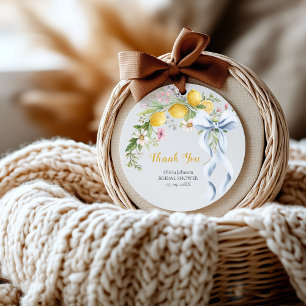 Zitronen-Hochzeitsdusche Favor Sticker   Hauptpres