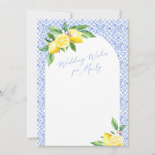 Zitronen-Italienische Blaue Fliese Positano Leere
