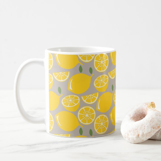Zitronen Kaffeetasse (Mit Donut)