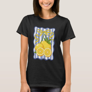 Zitronen Kokette Schleife Hallo Sommer Frucht Zitr T-Shirt