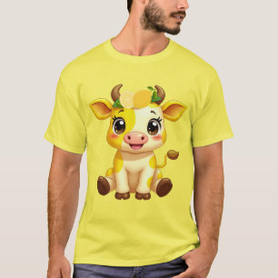 Zitronen-Kuh-Pullover Kawaii-Limonaden-Milch-Swe T-Shirt
