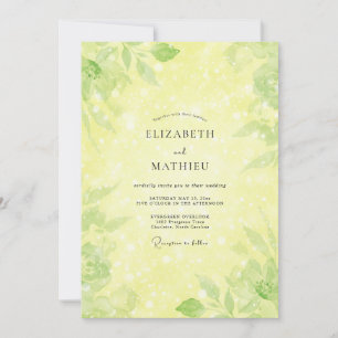 Zitronen-Laub-Eukalyptus-Hochzeit Einladung