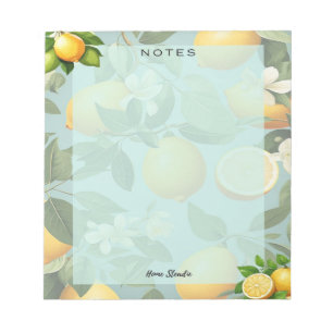 Zitronen-Lebens-Leer-Notizbuch Notizblock