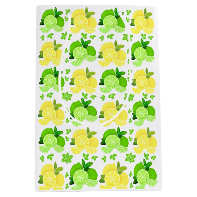 Zitronen Limon| Zitronen Limone Scheiben Sonnige Z Mittlere Geschenktüte (Vorderseite)