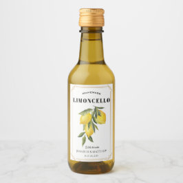 Zitronen-Limoncello-Dankeschön-Hochzeitsgeschenk Weinetikett