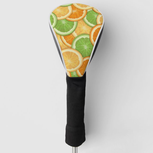 Zitronen, Limonen und Orangen Golf Headcover (Vorderseite)