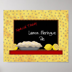 Zitronen-Meringe-Pie-Druck Poster