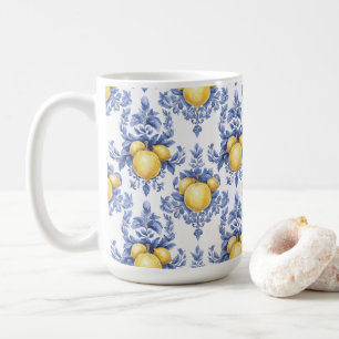 Zitronen-Mittelmeer-Zitrusmuster  Kaffeetasse