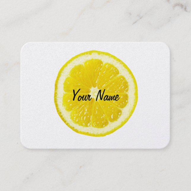 Zitronen-moderne kundengerechte HauptVisitenkarte Visitenkarte (Vorderseite)