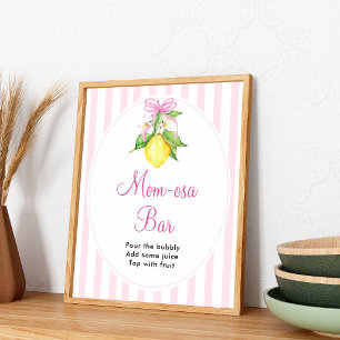 Zitronen Mom-osa Bar-Tisch-Schild Poster
