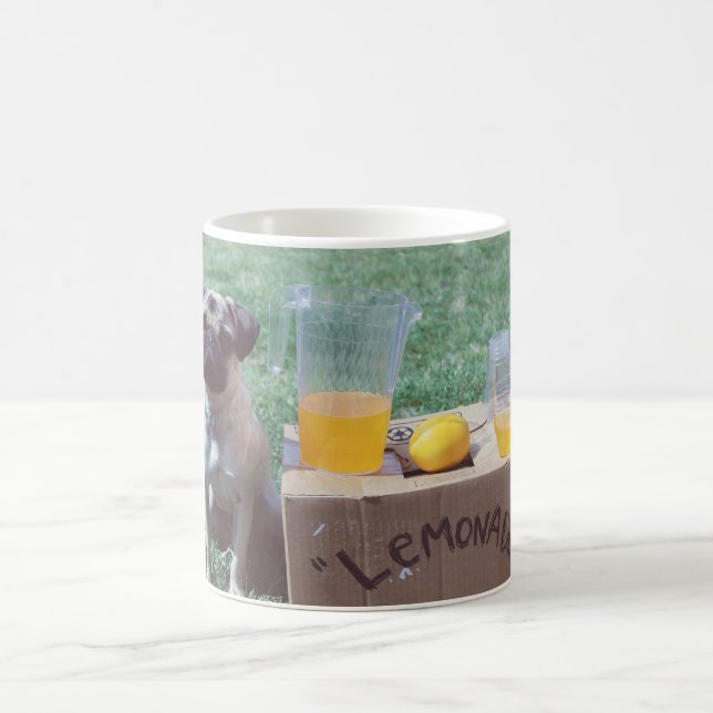 Zitronen-Mops-Tassen-Schale Kaffeetasse (Mittel)
