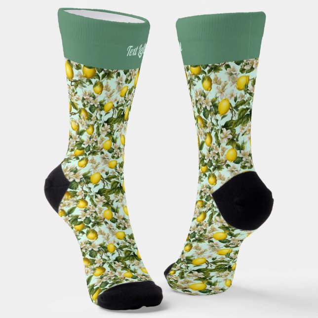 Zitronen Muster Socken (Gewinkelt)