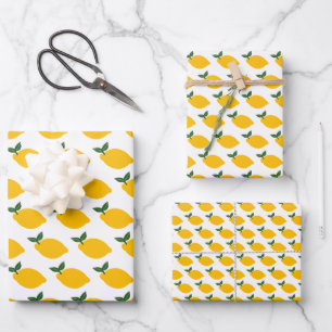 Zitronen Muster Süße INDIVIDUELLE Hochzeitsdusche  Geschenkpapier Set
