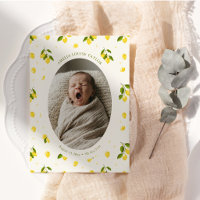 Zitronen-Oval-Foto Neugeborenes Baby-Geburtsstatis