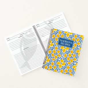 Zitronen-Rustikal-Bauernhaus-Französisches-Land-Re Notizbuch