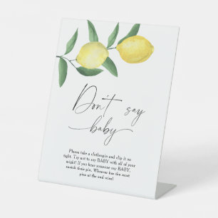Zitronen - Sag kein Baby Poster Sockelschild