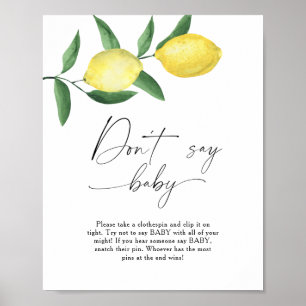Zitronen - Sag nicht Baby Poster