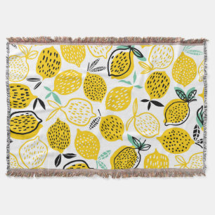 Zitronen-Sommer-Design-Vintage-Illustration Decke