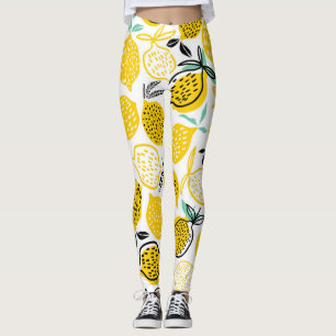 Zitronen-Sommer-Design-Vintage-Illustration Leggings