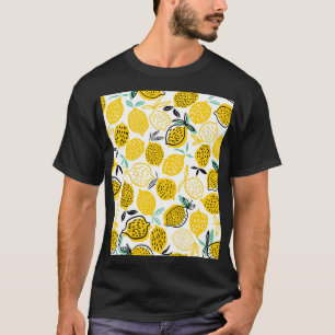 Zitronen-Sommer-Design-Vintage-Illustration T-Shirt