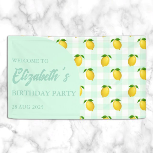 Zitronen-Sommer-Geburtstag Banner (Von Creator hochgeladen)