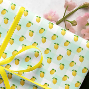 Zitronen Sommer Geburtstag Geschenkpapier