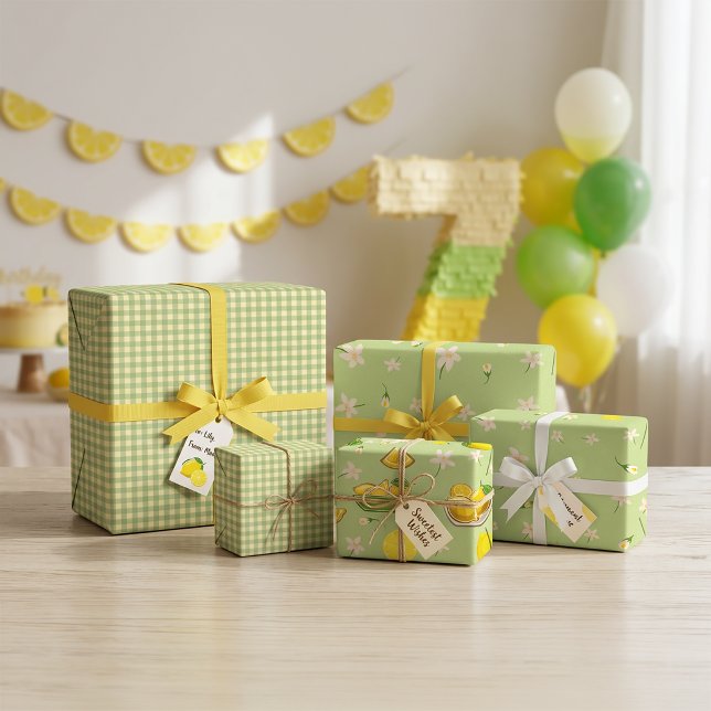 Zitronen-Sommer-Geschenkpapierbögen Geschenkpapier Set (Von Creator hochgeladen)