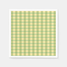 Zitronen-Sommer-Gingham-Karo-Papier-Serviette