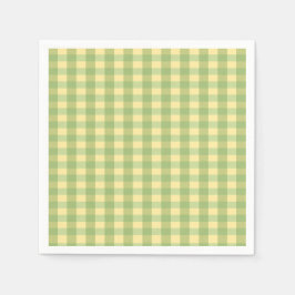 Zitronen-Sommer-Gingham-Karo-Papier-Serviette Serviette