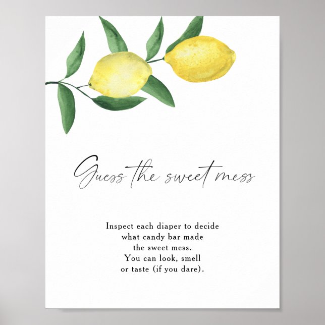 Zitronen - Stellen Sie sich das süße Durcheinander Poster (Vorne)