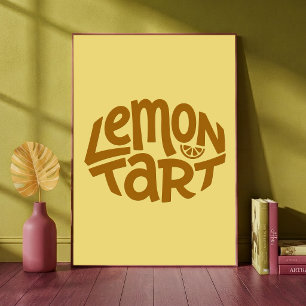 Zitronen-Tarte-Bäckerei Typografische Kunst Küchen Poster