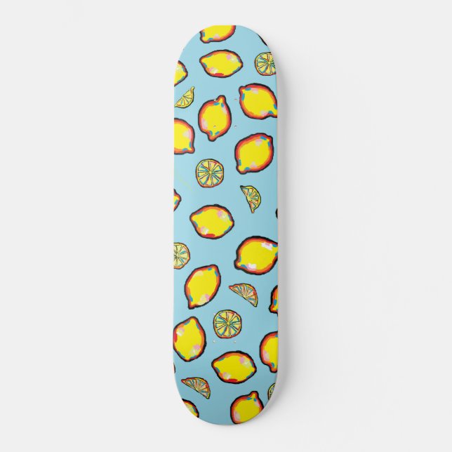 Zitronen-Törtchen-Skateboard Skateboard (Vorderseite)