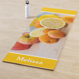 Zitronen und Aprikosen Food Fotografie Stillleben Yogamatte